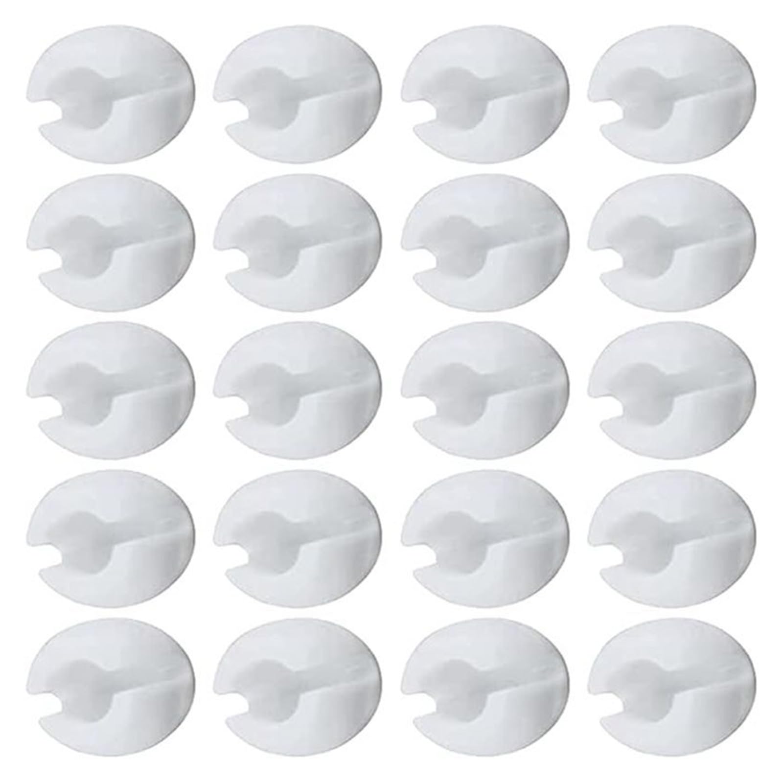 Diogeynu White 20Pcs Blind Limit Buckles Curtain Beads Stops Beaded Chain Stops Blind Accessories Chain Beads Stoppers Curtain Decors