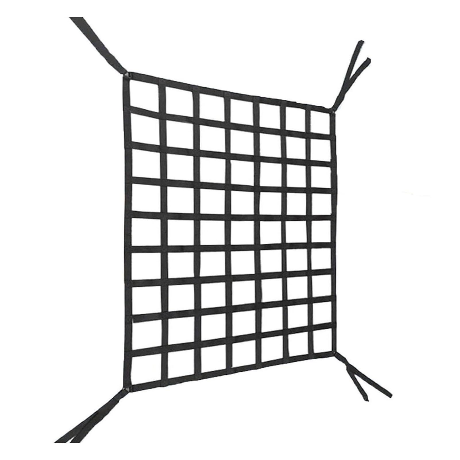 Hebenetz Aus Polyester-Nylon, Ladungssicherungsnetz Gurtband, Reißfeste Sicherheitshängetasche, Für LKW-Ladeflächen, Anhänger Und Nutzfahrzeuge(1 X 1M/Mesh 10cm/Load 1t)