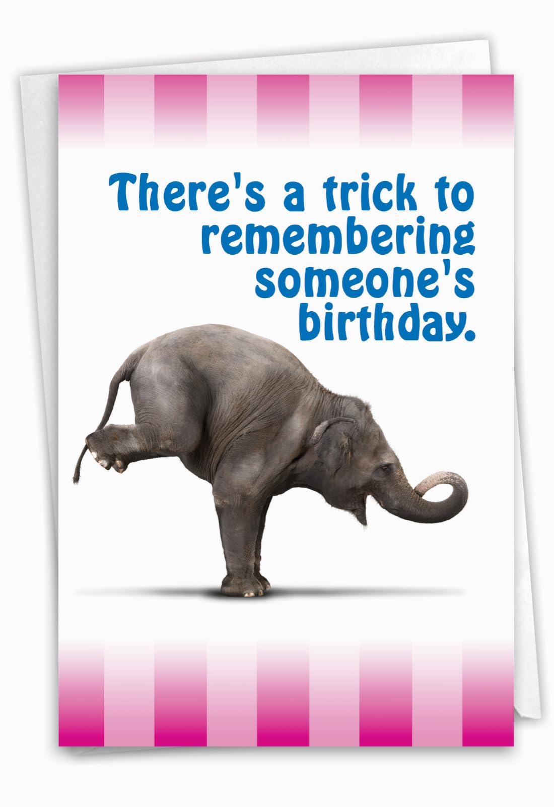 NobleWorks - Funny Happy Belated Birthday Card with Envelope - Congrats Greeting Card, Birthday Fun - Trick to Remembering C6353BDG โ image 1