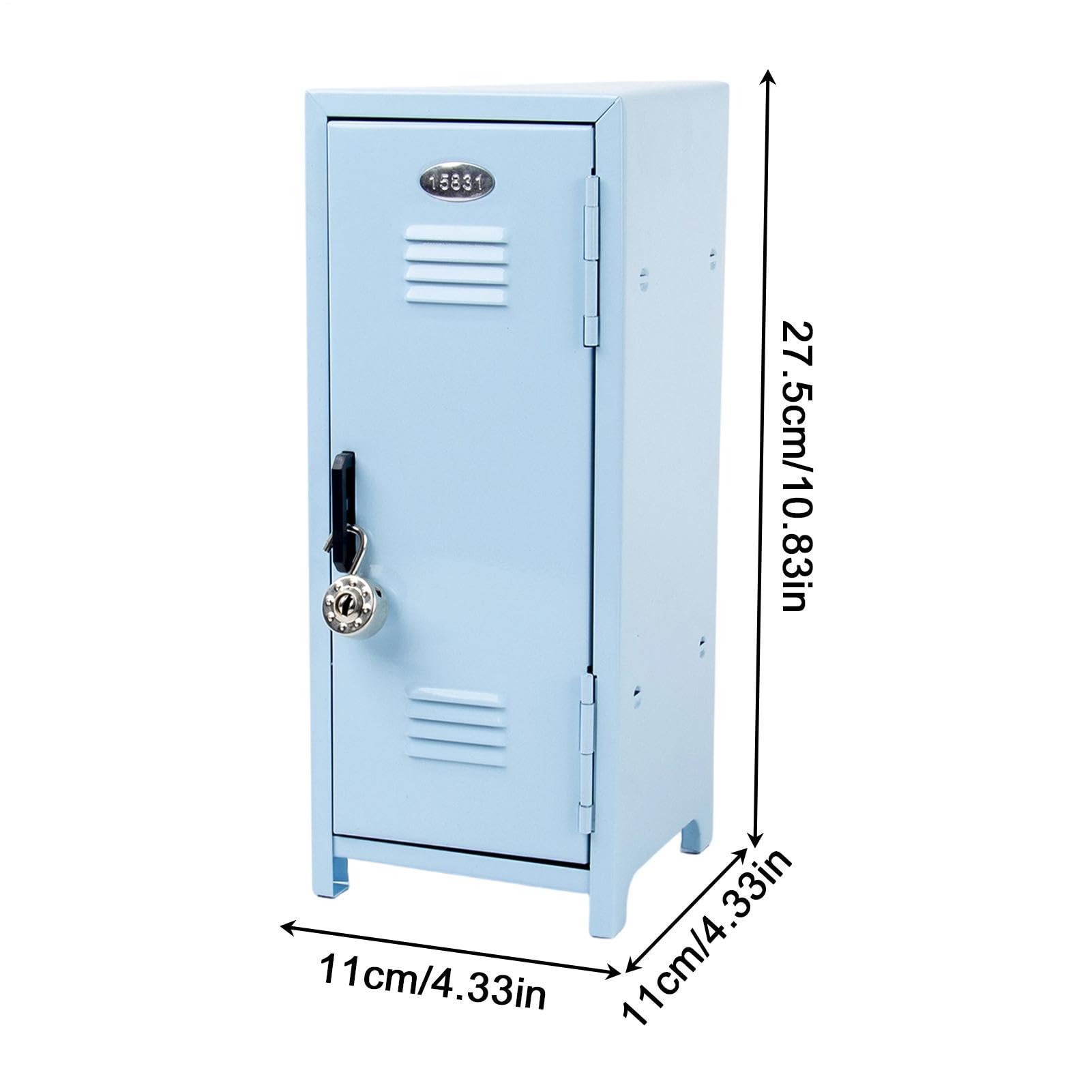 Mini-Spind, kratzfeste, winzige Metall-Organizer-Box für Schule, Zuhause, Büro, Schreibtisch, Kinderzimmer, Wohnheim, Damen, Herren und Kinder