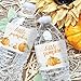 Orange Little Pumpkin Baby Shower Water Bottle Labels, Fall Pumpkin Gender Reveal, Waterproof Wrappers - 20 Count