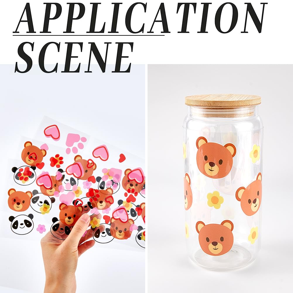 SOFPLATE Glasbecher-Aufkleber – 8 Blatt UV DTF, Wasserdicht & Personalisierbar