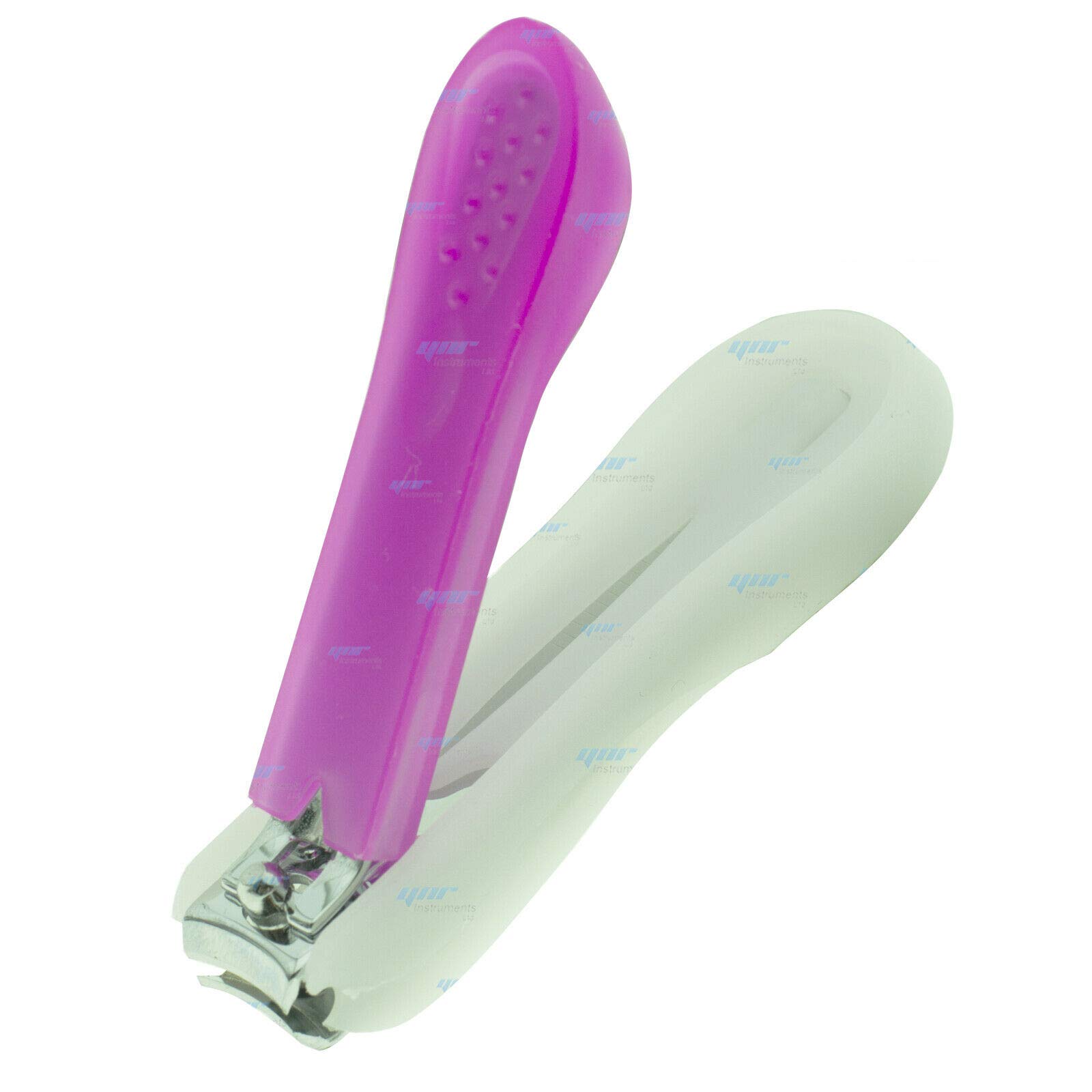 German Best Fingernail Clippers Pink Blue | Perfect New Year Gifts for Men & Women | Extra Sharp Easy Grip Nail Clipper | Professional Deluxe Stainless Steel Nail Clippers (Pink Small)