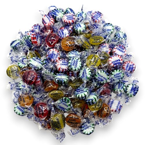 Sugar Free Ultimate Variety Mixed Flavors Gourmet Hard Candy-Peppermint, Spearmint, Cinnamon, Lemon, and Butterscotch-Keto Friendly- Premium Quality 1.5 lbs, Delicious Taste Individually Wrapped Assortment of Flavors Hard Candy-Ideal Diabetic & Gluten Free(24 oz)
