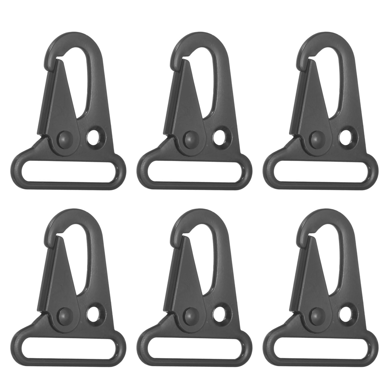 PATIKIL 1-1/4" (32mm) Enlarged Mouth Clips Sling Clasp Hook, 6Pcs Heavy Duty Snap Hooks Sling Clips Metal Spring Clasps Buckle for Outdoor Bag Backpack Paracord Keychain