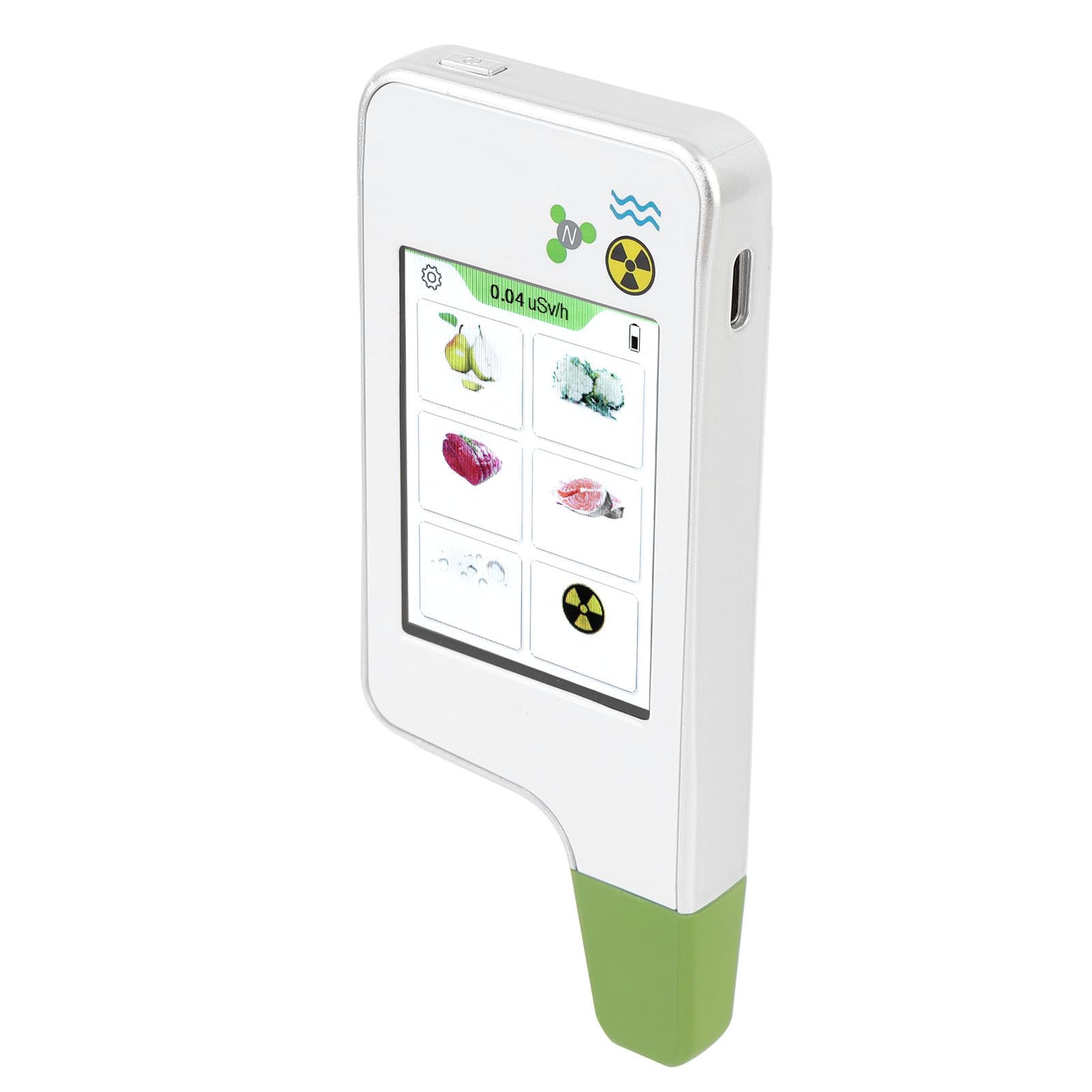 GOWENIC Medidor de Radiación Recargable con Pantalla TFT |Detector Nuclear de Seguridad Alimentaria para Pruebas de Nitrato de Agua, Salud en el Hogar, Medición en Tiempo Real para Frutas, Verduras,