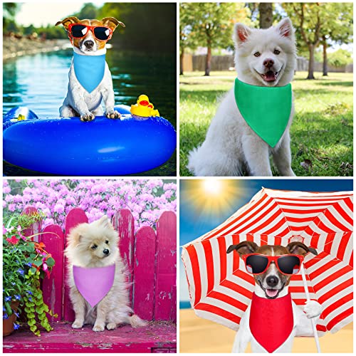 20 Stück Einfarbig Hundehalstücher Waschbar Welpen Bandana Blank Sublimation Hund Bandanas Dreieck Hundelätzchen Wärmeübertragung Verstellbares Hundehalstuch für kleine, mittelgroße und große