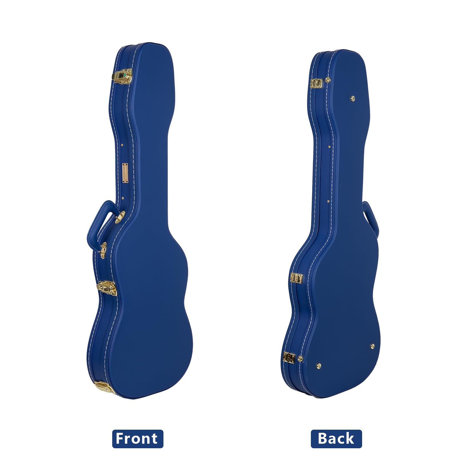 Crossrock Diseñador Serie Hardshell Madera, Sujetadores de Acero Inoxidable, Forro de Esponja, pies de Metal, Almacenamiento de Guitarra eléctrica
