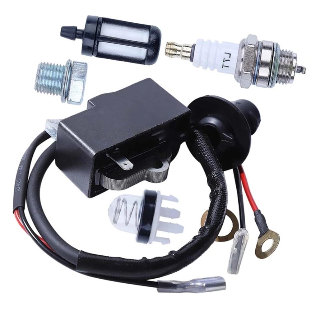 Kit de bujías de Bobina de Encendido Compatible con Stihl TS420 TS410, cebador de Motosierra, Piezas del Filtro de Combustible 42384001301 42384001307 42381301A