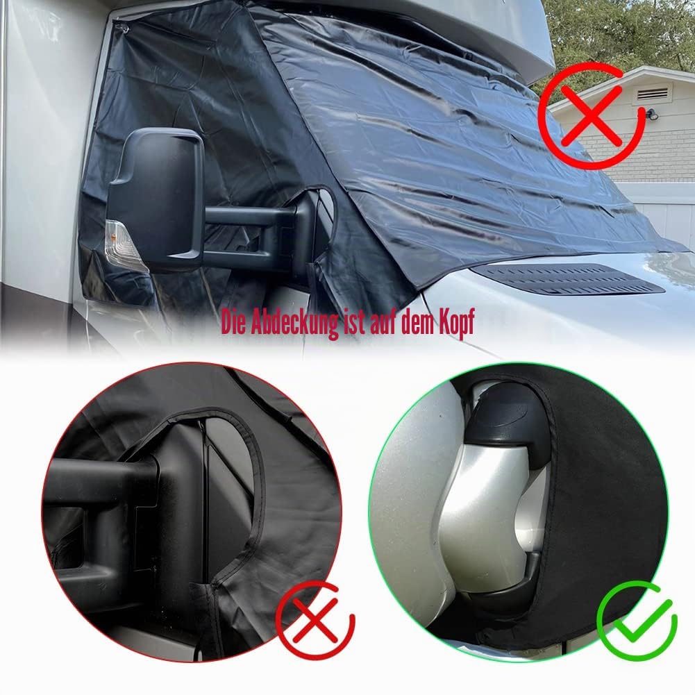 Auto Windschutzscheiben Abdeckung Ersatz für Renault Trafic 2014-2026 | 600D Luxus Sonnenschutz, Verdunkelung Thermomatten, Blockiert UV Strahlen Wetterfeste Eisschutz Frontabdeckung Wrap Cover