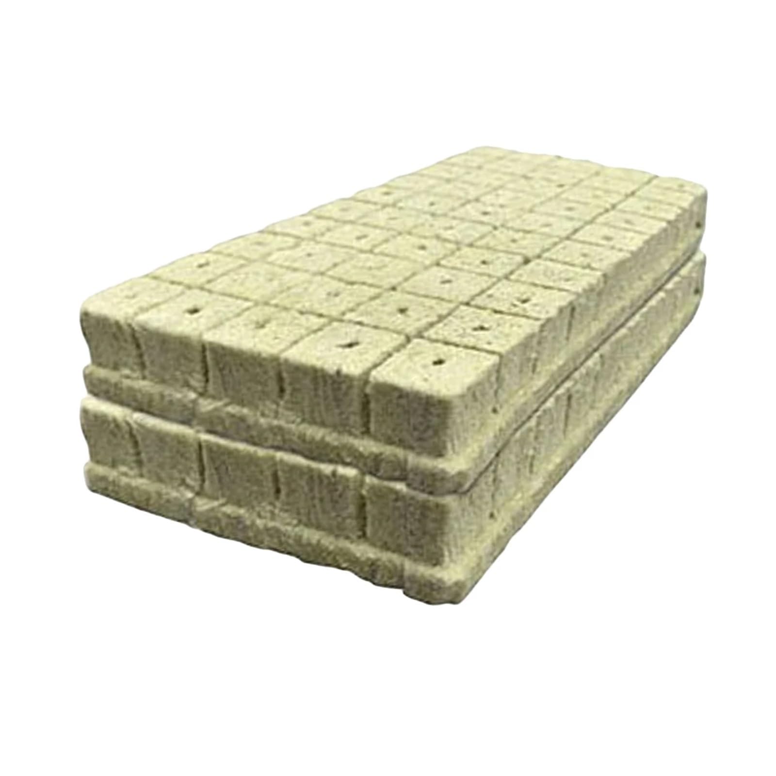 GSJNHY Rock Wool Cubes 100pcs Hydroponic Grow Agricultural Media Cubes Multipurpose Starter Strong Water Absorption for Home Planters Gardeners for Vigorous Plant (Color : 40mm)