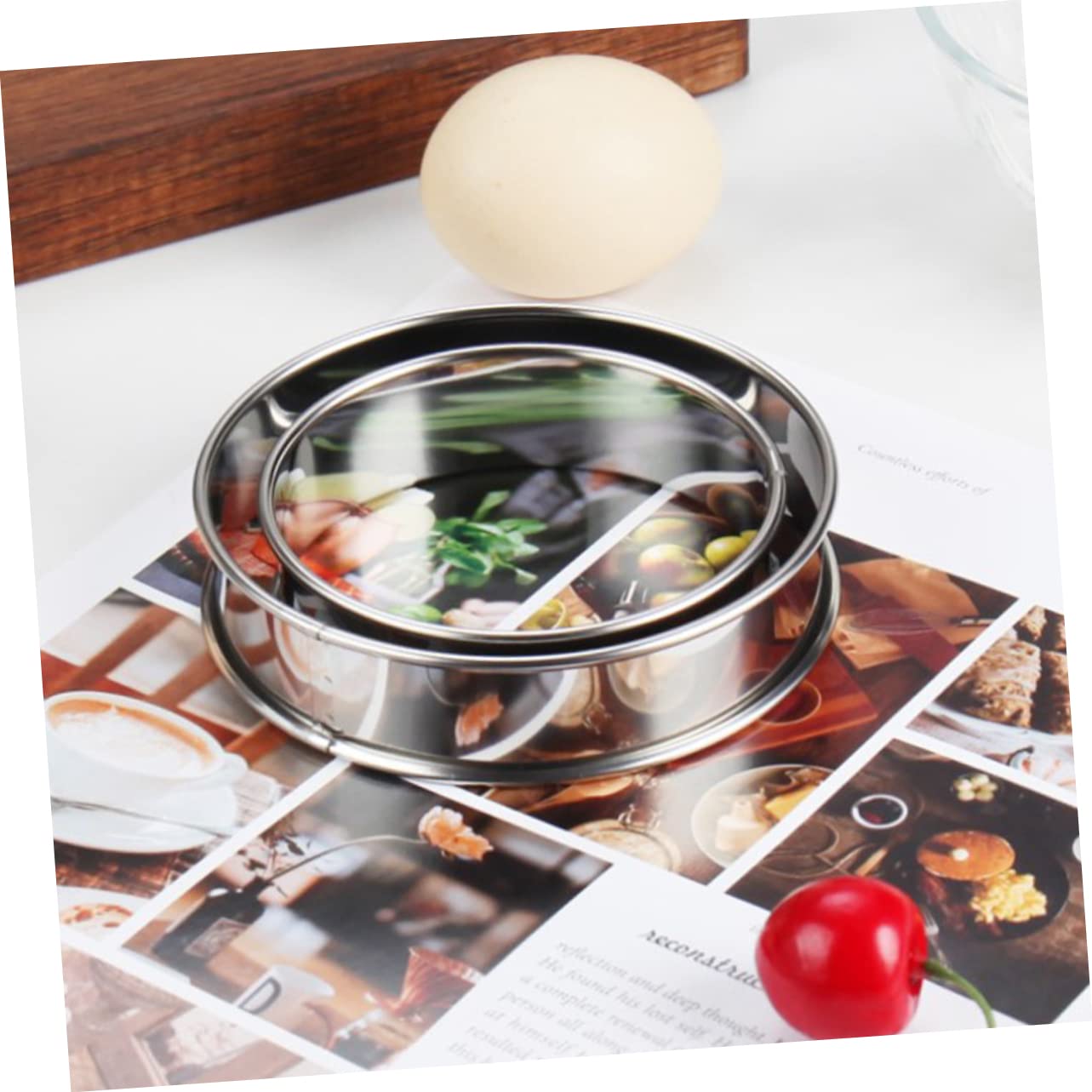 Hemobllo 3Pcs Stainless Steel Pizza Saucing Rings Non Stick Baking Tool for Pizza Cakes More Stainless Steel Molds for Home Bakery Use