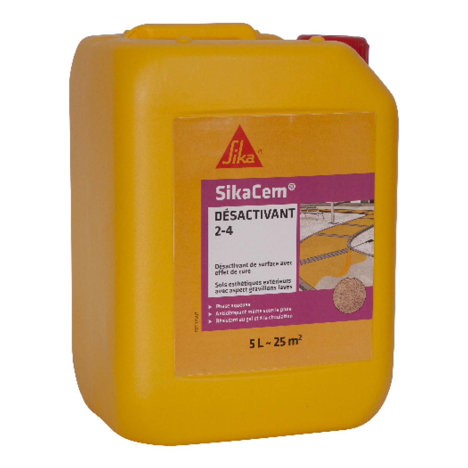 SIKA - Desactivante de superficies - SikaCem Desactivante 2-4 - Retardador superficial - Alto rendimiento de curado - Espesor entre 2-4 mm - 5L