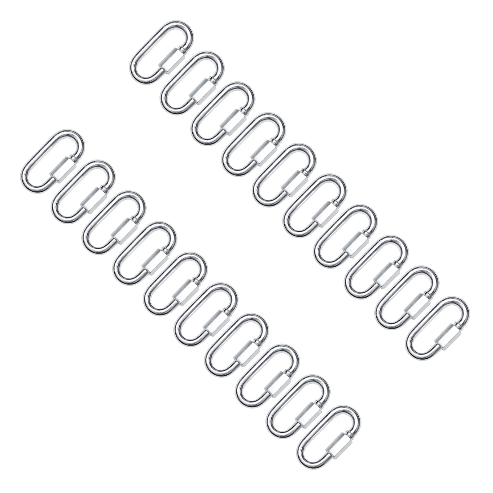 Kaeltsyn M3 Of 20 Heavy Duty Chain Link With Threaded & Hexagonal Nut Suitable For Secure Connection In Outdoor & Indoor Rustproof Steel Fastlink