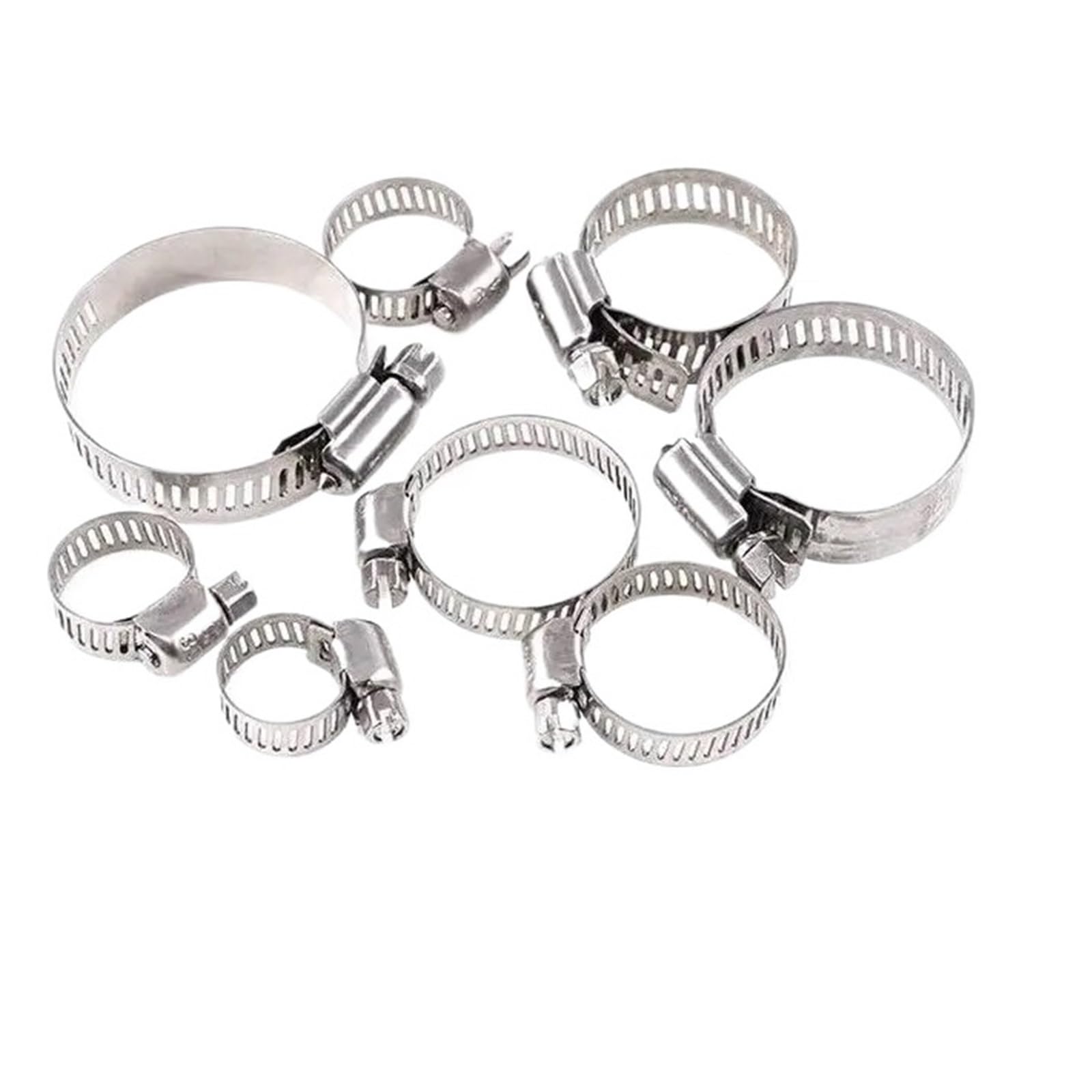 Nodrest One Color 72Pcs Hose Clips Pipe Clamps 8-38Mm Stainless Steel Hoop Clamp Automotive Pipes Clip Fixed Tool Kit