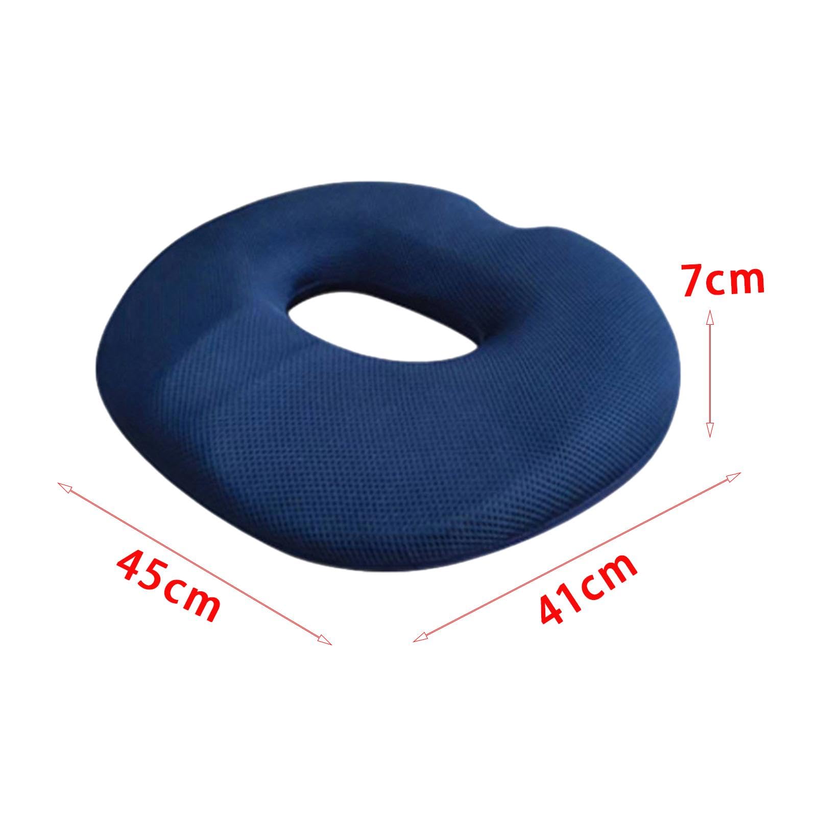 F Fityle Cuscino Ortopedico Schiuma Memoria Sedia Cuscino Anello Seduta Antidolorifico Antiscivolo Traspirante Rivestimento Rimovibile Adatto per, Donne della Marina