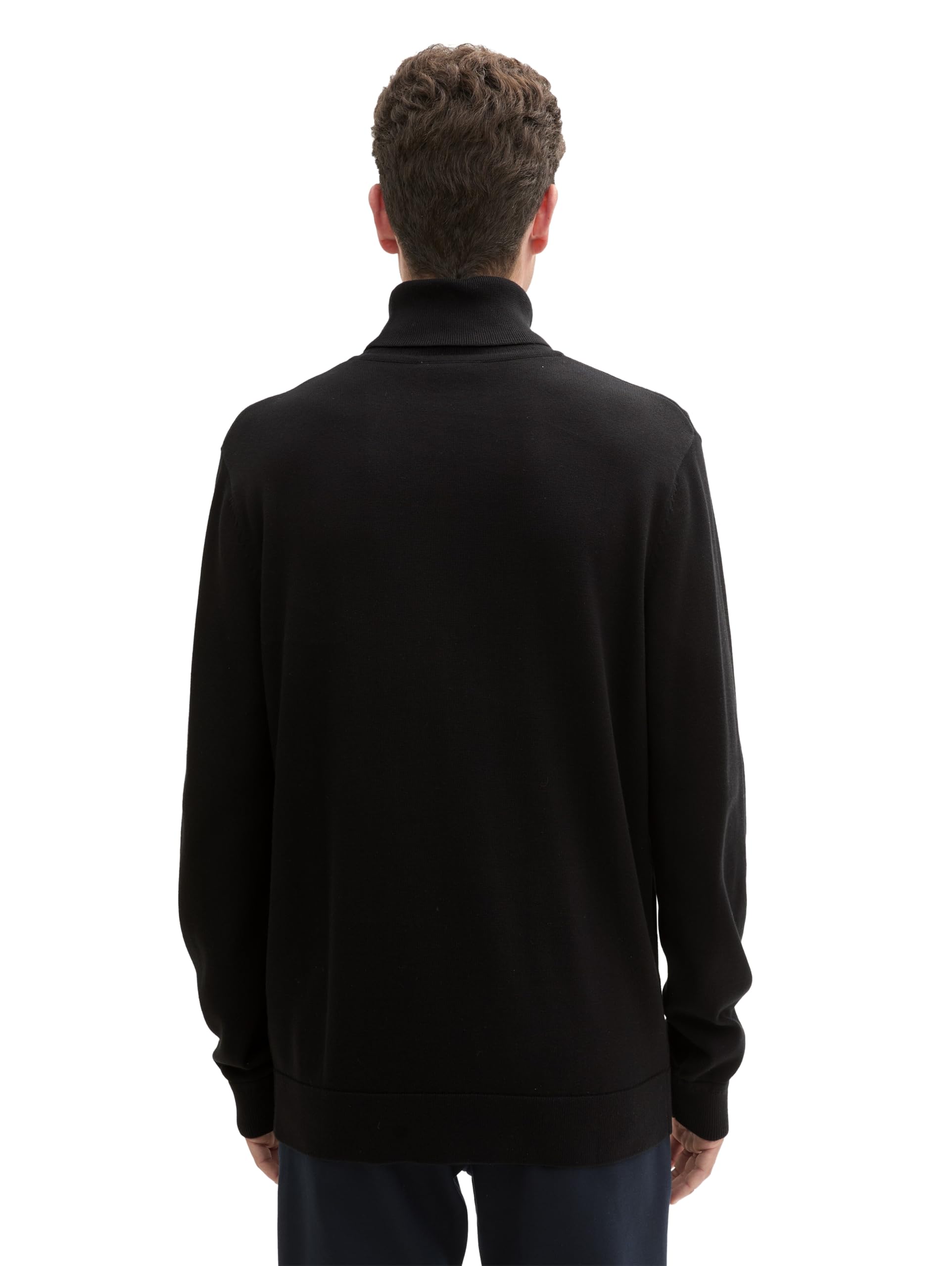 Tom Tailor Herren 1042456 Basic Rollkragenpullover aus Baumwolle