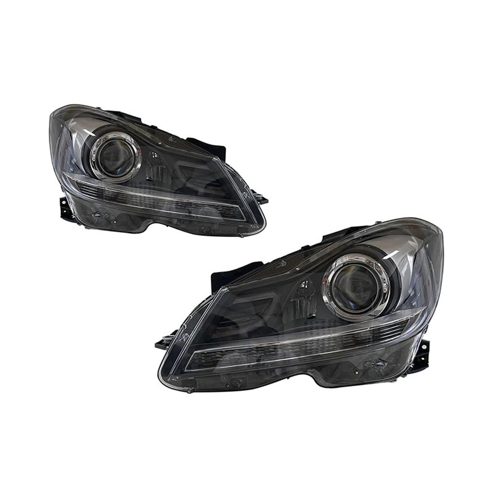 Pasuje do Merc//edes W204 11-14 Led DRL reflektor samochodowy montaż sygnału akcesoria samochodowe zmodyfikowana lampa gorące reflektory LED(For original halogen)