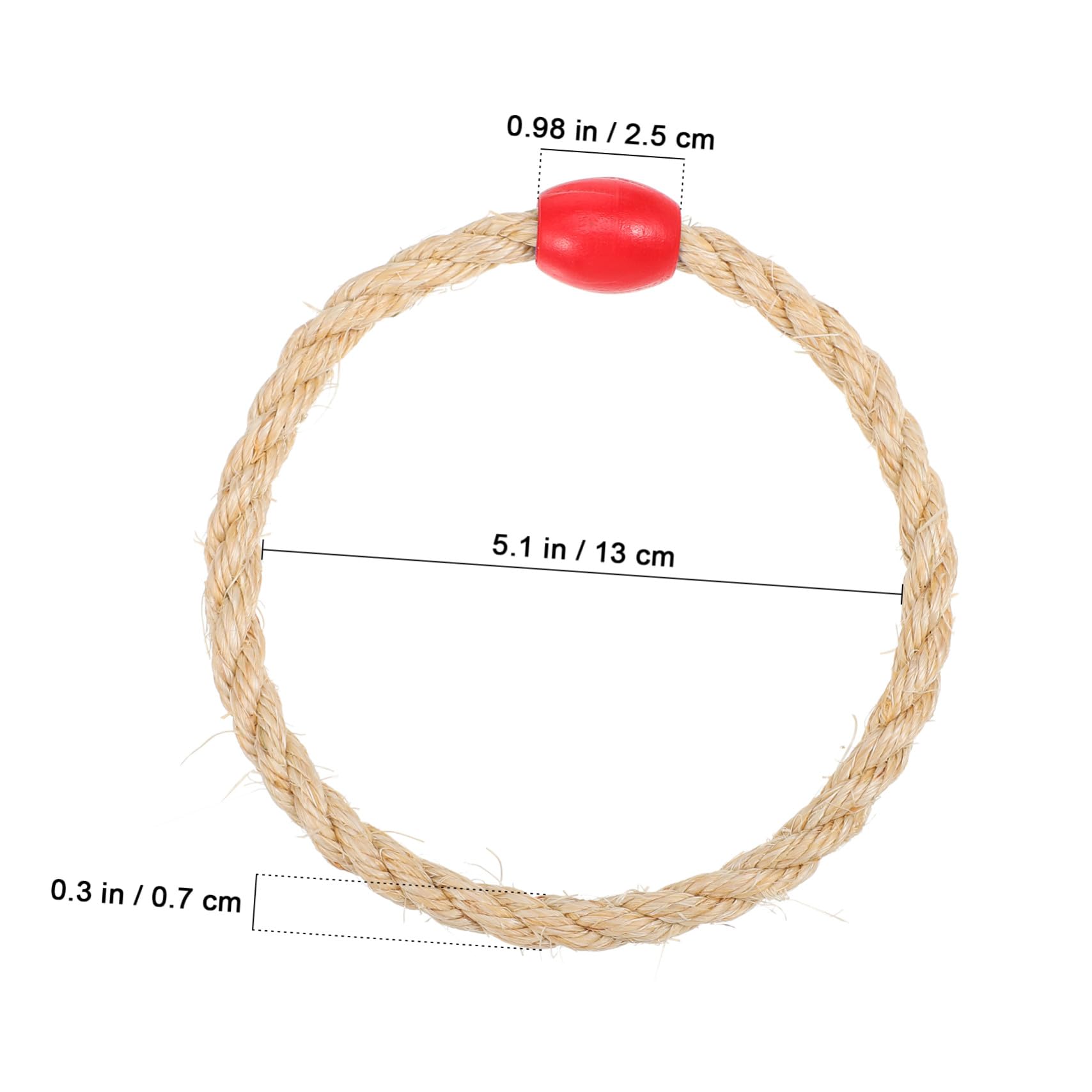 ifundom Jeu de Lancer d'Anneaux en Bois et Corde 10 Pièces - Coordination Main-Œil