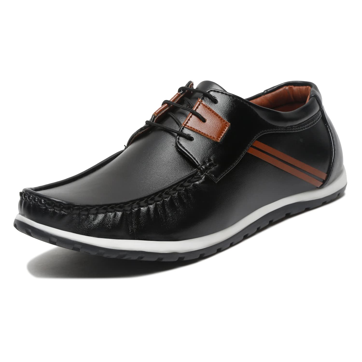 Mutaqinoti Mens Sneaker Semi Formal Style Mid Top Vegan Leather