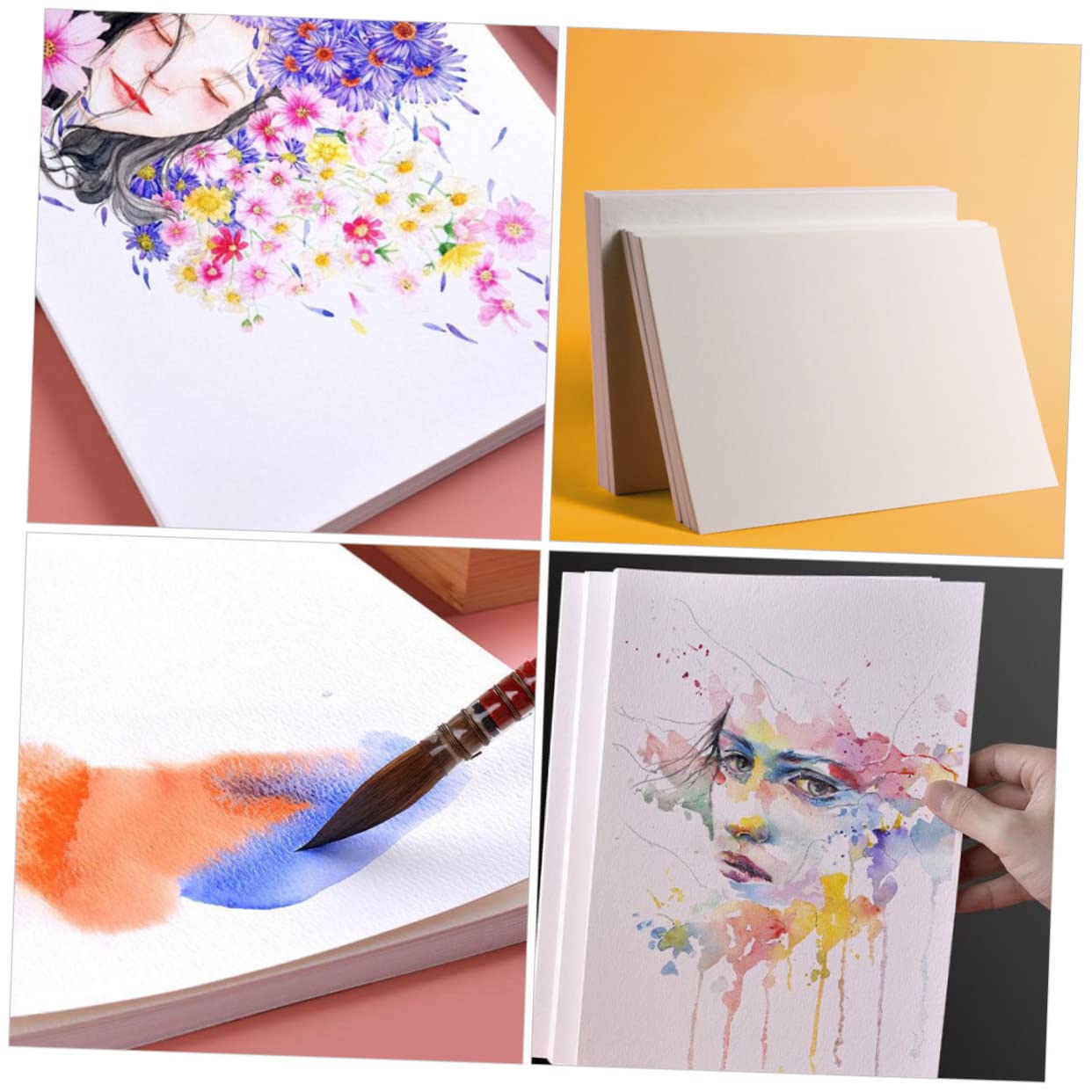 LIFKOME 3 Ensembles Papier Aquarelle Épais Pour Artistes Papier Dessin Et Peinture À Huile Pour Débutants Et 20 Feuilles*3