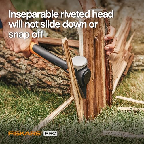Image of Fiskars Pro IsoCore Splitting Maul, 14 inch Wood Splitter Axe, 2.5 lb (Pack of 2)
