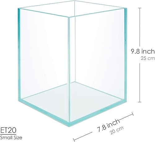 Miniatura 10 de HIRO Aquatics Nano Tall - Tanque de peces sin marco de hierro bajo en hierro, extra transparente con estilo de aire flotante, para acuarios o