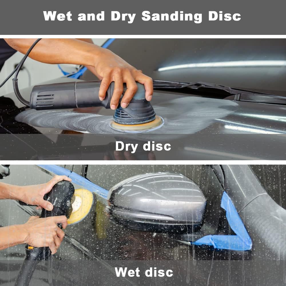 18Pcs 150mm Wet Dry Sanding Discs 400 Grit, 6 Inch Hook and Loop Water Sandpaper for Car Metal, Mirror & Jewelry Sanding and Polishing - Image 4