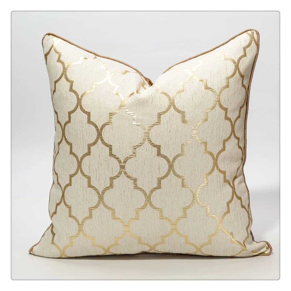 MFJGHU Sofa Cushion Decorative Pillows Case 45x45 Satin Champagne for Living Home(50x50 cm)