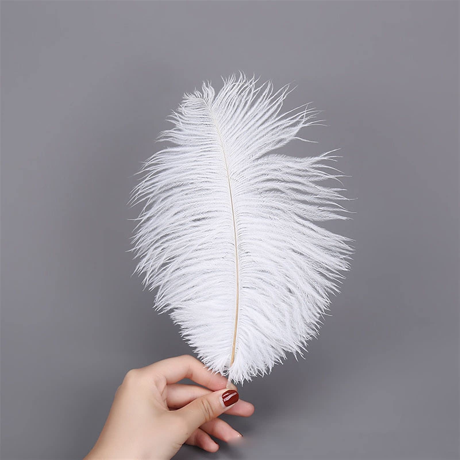 ALXFFBN 50cm Natuurlijke Witte Struisvogel Veren Pluimen, Struisvogel Plumes, Grote Home Party Bruiloft Decoratie voor Bruiloft Centerpieces Woondecoratie Pack van 10 stks