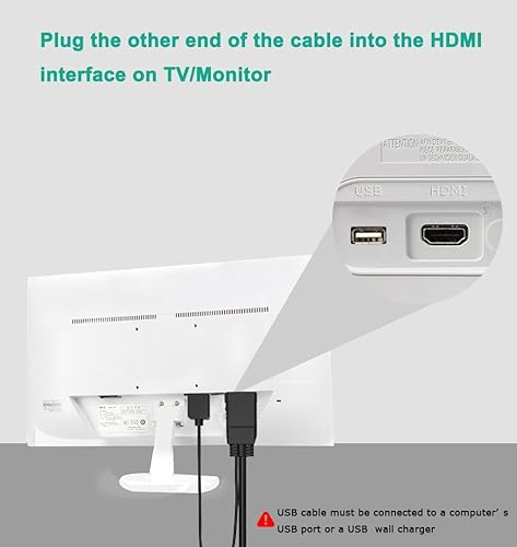 Vista 18 de FOINNEX Cable adaptador VGA a HDMI, 33FT/10M, 1080P para PC antigua a nuevo monitor/TV