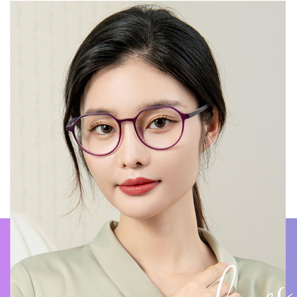 JIETIAN Ultraleichte TR90 Lesegeräte Frauen mit Anti-Blaulicht/Anti-Ermüdungseffekt Lesegeräte, asphärische HD Kunststoffgläser Lesebrille,02,+2.5
