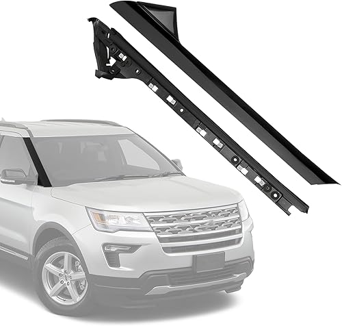 Moldura de panel de pilar A para parabrisas Endxedo para parabrisas lateral compatible con Ford Explorer 2011-2019, reemplaza 926-450