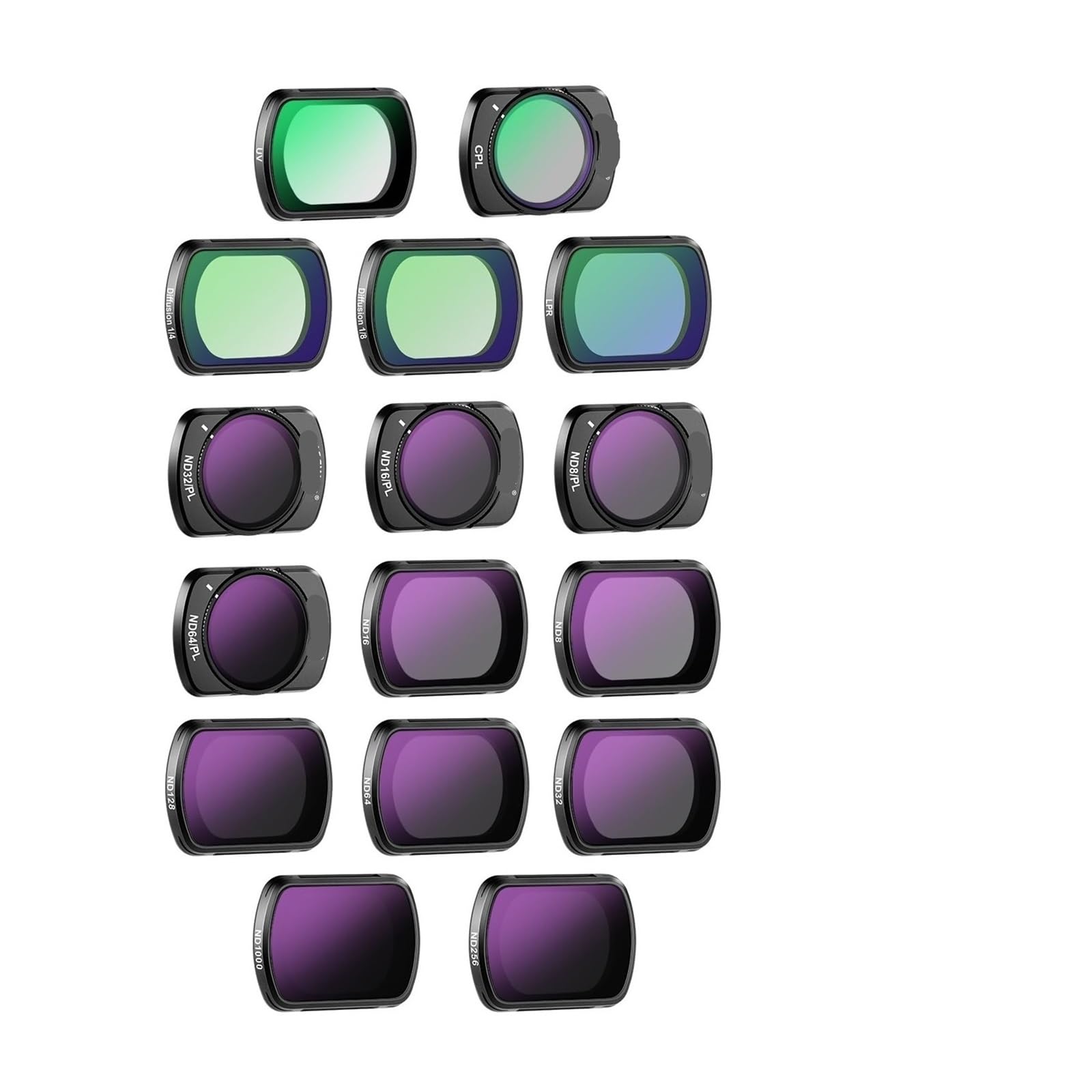 Set di filtri ND e ND/PL | Filtri for lenti a densità neutra a gamma completa(ND PL CPL UV Effect)