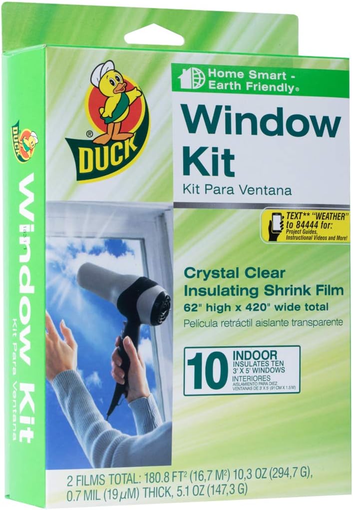 Brand Indoor 10-Window Shrink Film Insulator Kit, 62-Inch x 420-Inch, 286216