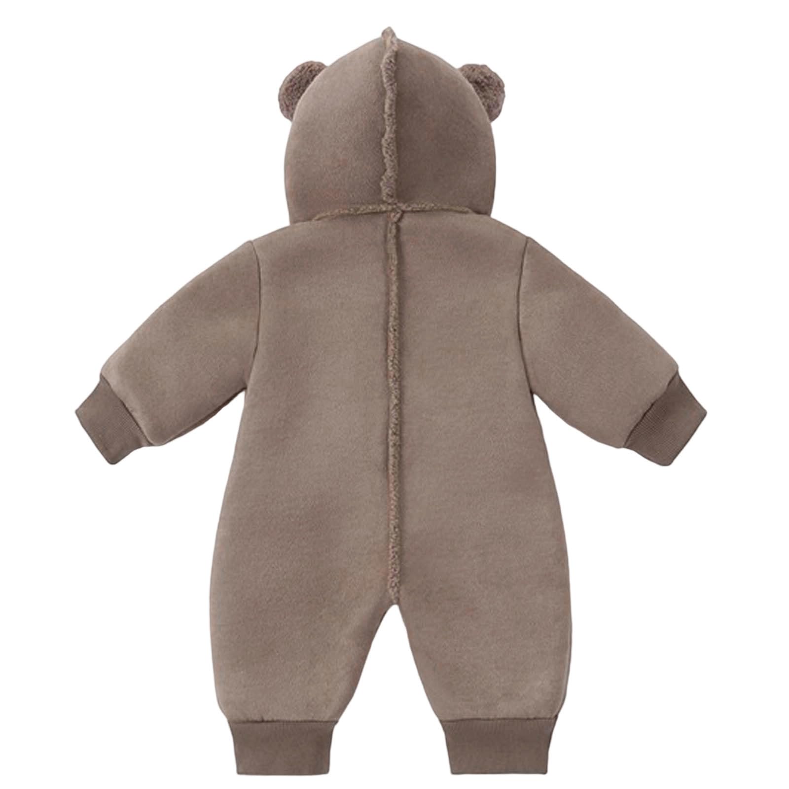 Mono de bebé niño, Traje de Invierno Suave, Ropa de Juego Informal para bebés y niños pequeños, Conjunto cómodo con Forro Polar, Cremallera Frontal, Ideal para el día a día.