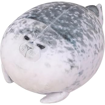 Champracer Chubby Spotted Seal Pillow Sea Animal Cushion Plush Seal Animal Hugs Gifts Toy for Boys and Girls Seal 20 cm