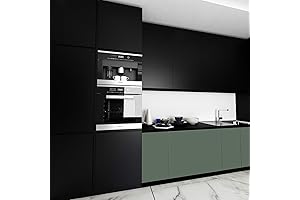 Livelynine Matte Black Vinyl Wrap for Cabinets