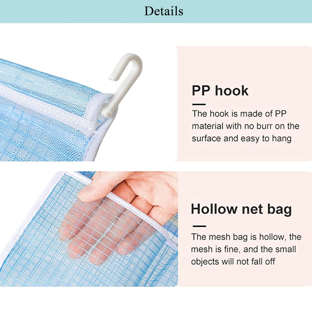 2 Stück Kühlschrank Organizer Netztaschen - Hängende Aufbewahrung Für Gewürze & Kleinkram