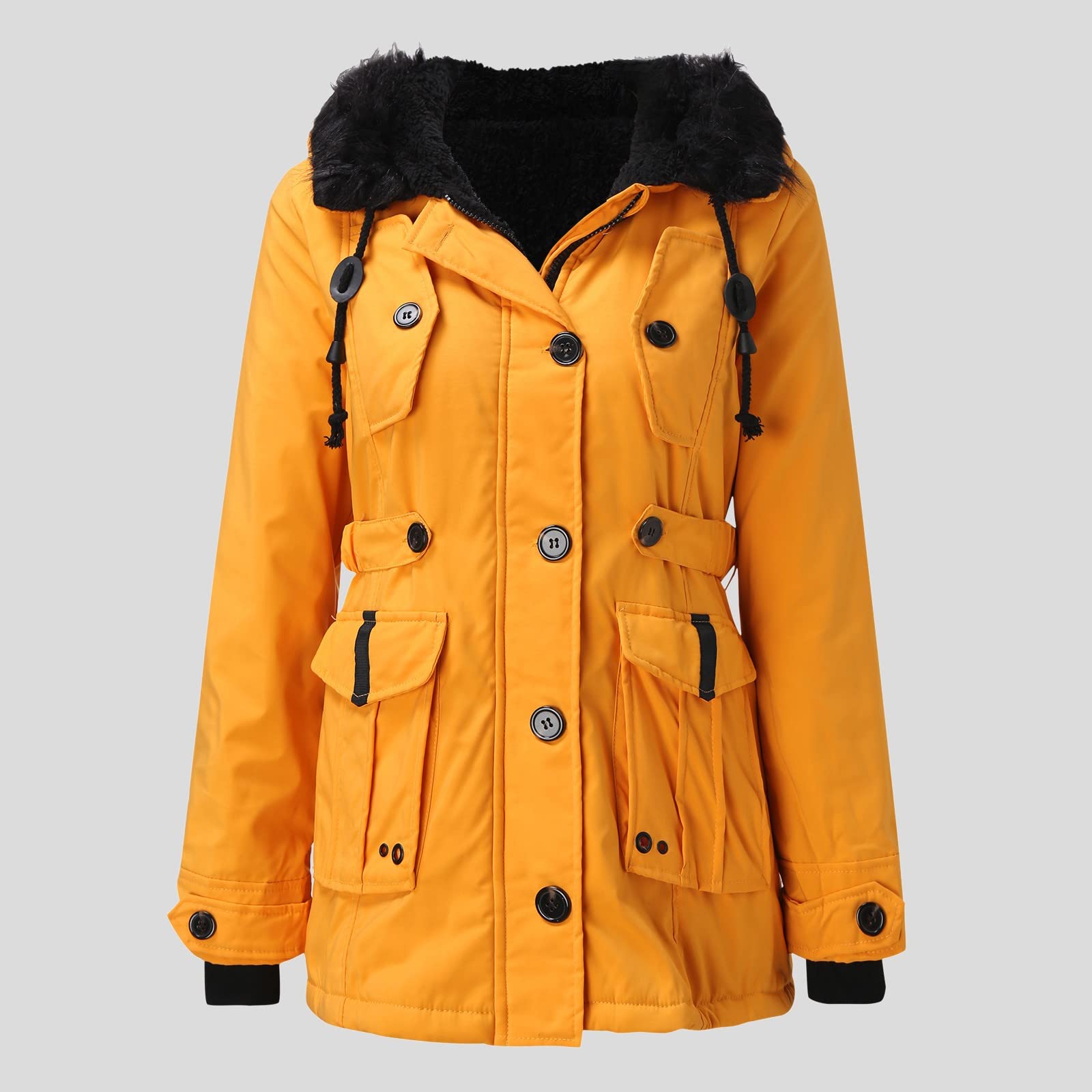 Generisch Chaqueta de forro polar para mujer, chaqueta de talla grande, abrigo cálido, chaqueta, abrigo, abrigo, abrigo, abrigo, abrigo cálido y grueso con forro de piel sintética