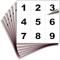 Vista 21 de iSYFIX Calcomanías negras de números consecutivos – 1 a 50, 1 pulgada, 1 juego – Vinilo autoadhesivo de alta calidad ideal para inventario