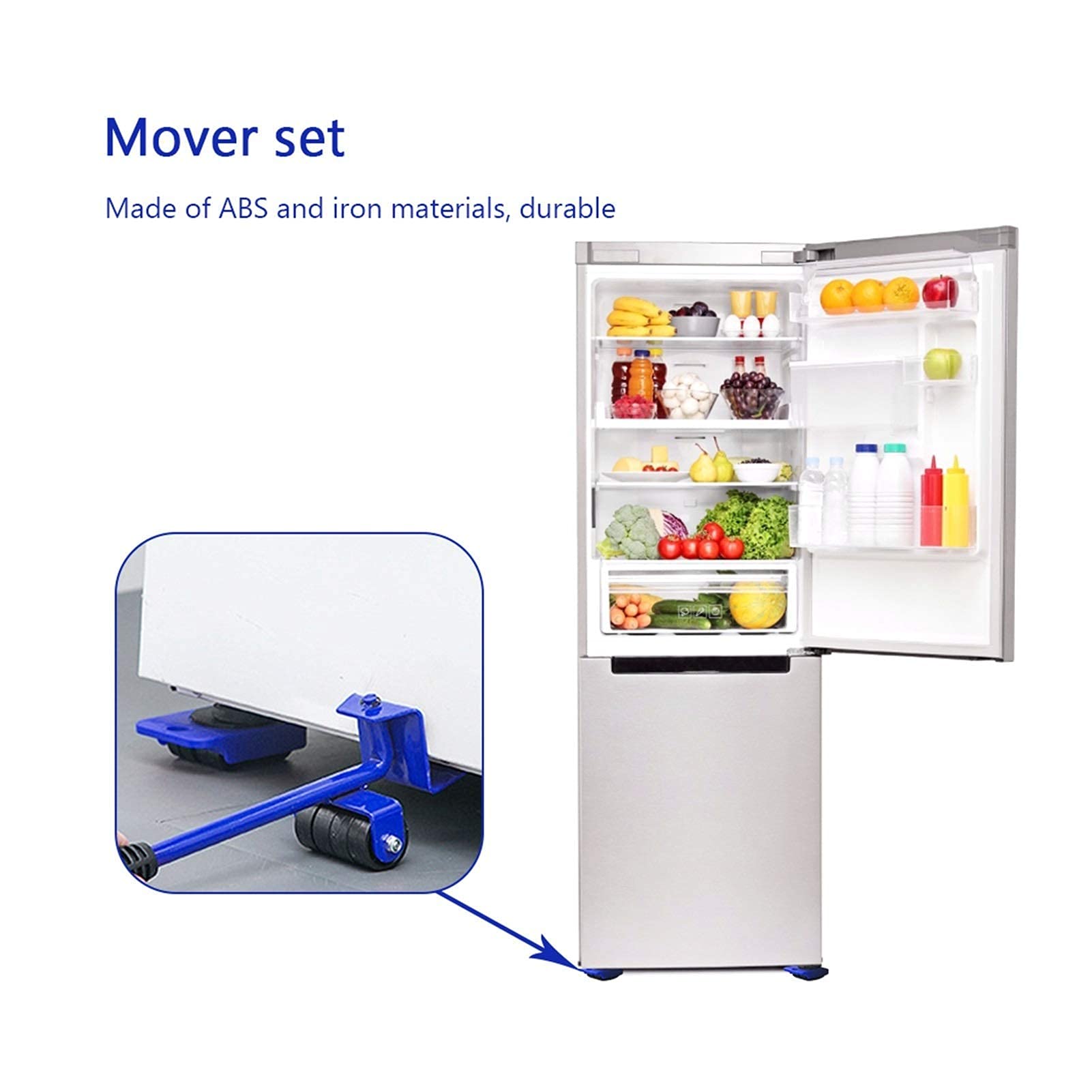 Trasportatore di mobili 4 Pezzi Si muove Mobili Strumento di Trasporto Shifter Ruota Mobile Dispositivo di Scorrimento Rullo di rimozione Strumenti in Movimento Pesante Solleva Facilmente Oggetti PE