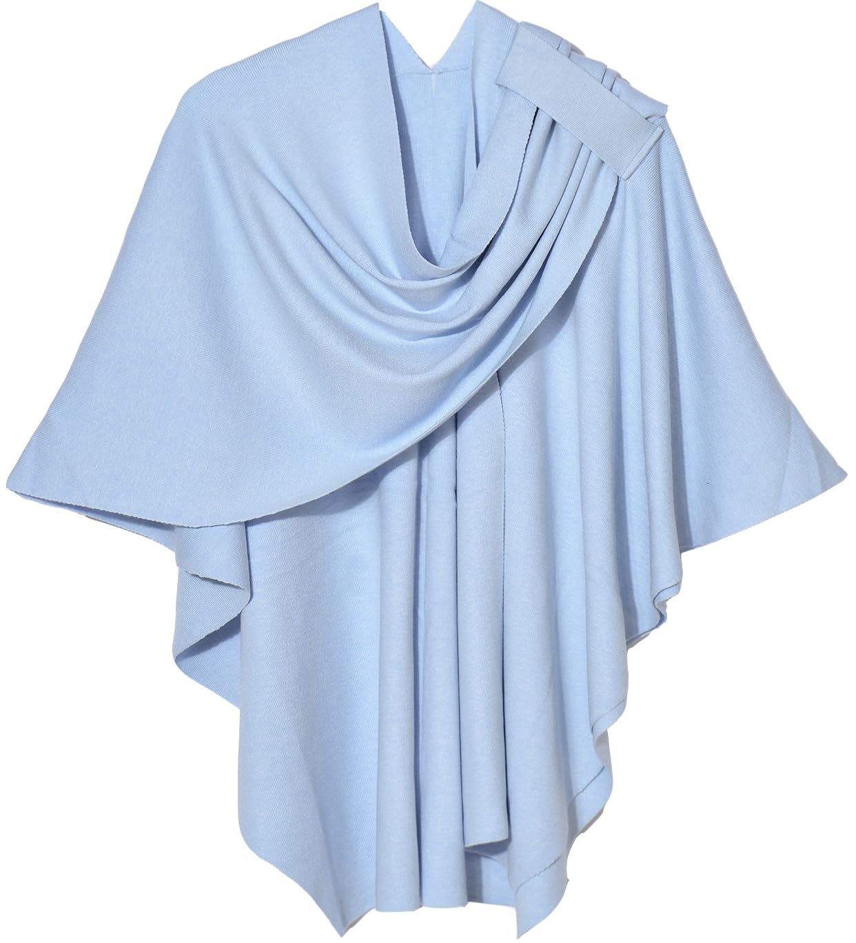 Shmily Girl Poncho en Tricot pour Femme, Poncho Châle Wrap Finement drapé tricoté Cape Doux Cardigan écharpe croisée Devant pour Femmes