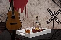 Vista 68 de Bandeja de servir de acrílico blanco brillante con asas resistentes - 10x15 pulgadas - Bandeja para servir café, aperitivos, desayuno, mayordomo