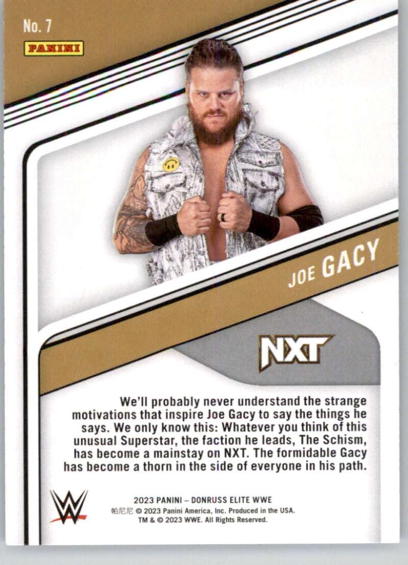 2023 Donruss Elite #7 Joe Gacy NXT Official WWE Trading Card in Raw (NM or Better) Condition : Collectibles & Fine Art