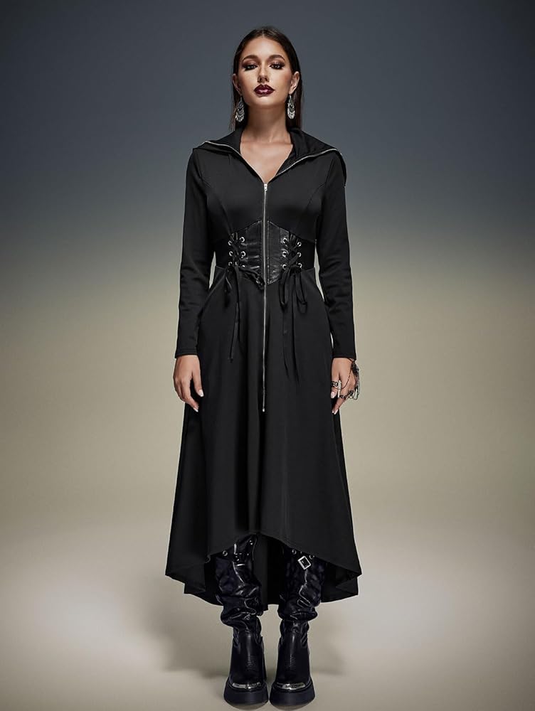 Amazon.com: ROSE GAL Rosegal Plus Size Womens Gothic PU Panel Lace