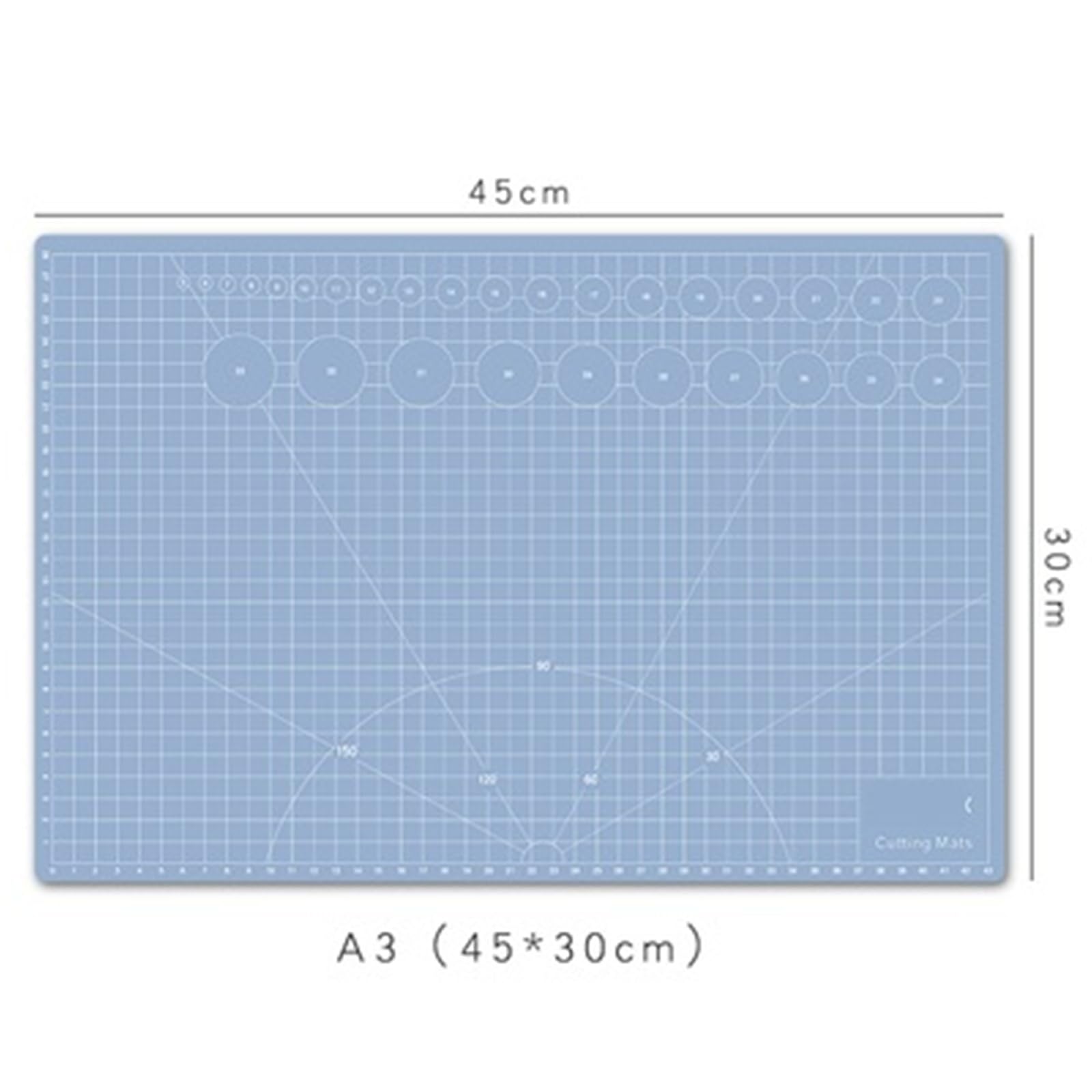 Obrotowa mata do cięcia ręcznego, maty A3 A4 A5 samonaprawiające się linie siatki pcv tkanina skórzane prace ręczne z papieru DIY wiele rozmiarów(A3 45 x 30 CM)