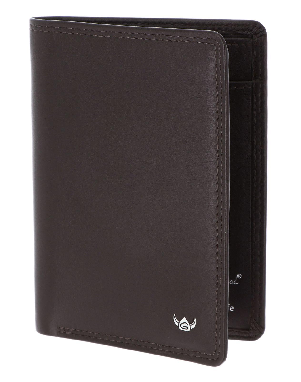 Golden Head Leder Polo RFID Protect Ausweisetui 4481 Dunkelbraun