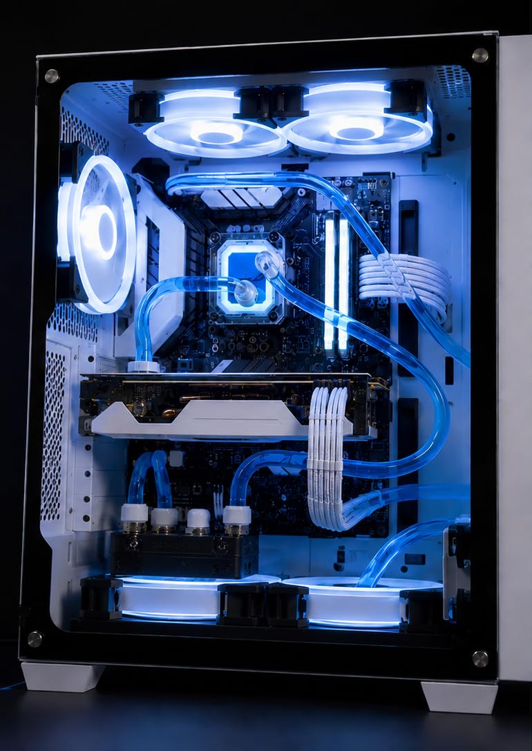 Dracaena.io PC-Kühlflüssigkeit, farbige Flüssigkeit, neue Formel, vorgemischte Lösung für Computer-Kühlsysteme, 1000 ml, Blau