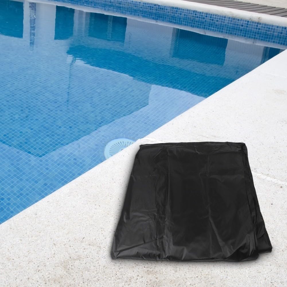 Copertura rettangolare per piscina, 1,8 x 3,5 m, in tessuto Oxford resistente e impermeabile, per piscine con telaio, protezione dai detriti, colore nero (2,8 x 4,3 m)